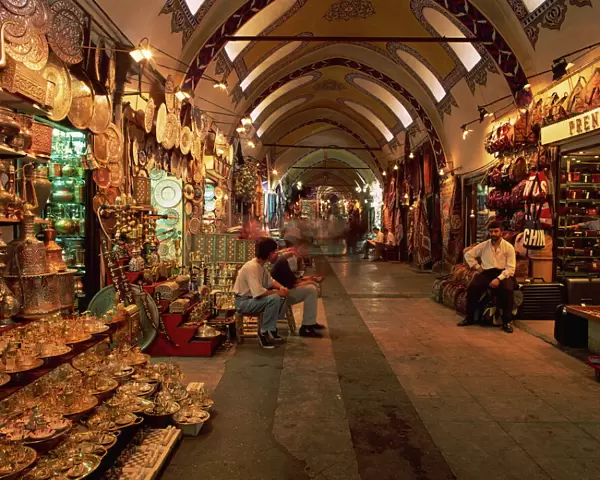 Interior of the Grand Bazaar in Istanbul
