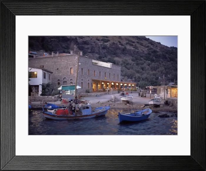 Framed Print : Hotel Karavanserei on the harbour Framed Print : Hotel Karavanserei on the harbour