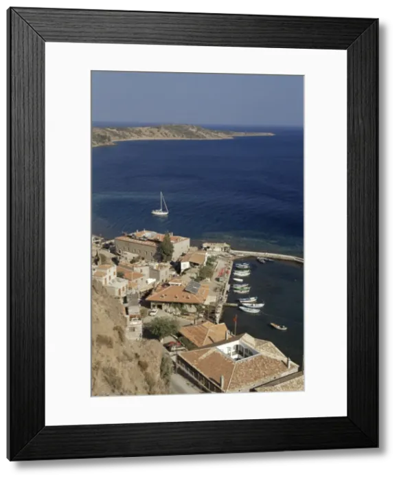 Framed Print : Fishing port on the Gulf of Edremit Framed Print : Fishing port on the Gulf of Edremit