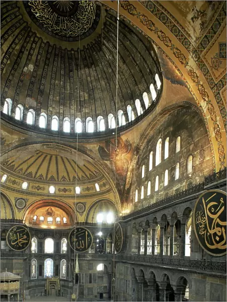 Interior of Santa Sofia (Hagia Sophia) (Aya Sofya)