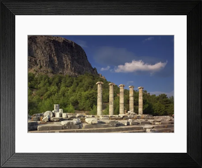 Framed Print : Columns and ruins of the Ionian Temple to Athena Framed Print : Columns and ruins of the Ionian Temple to Athena