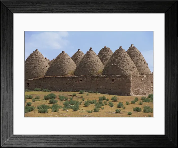 Framed Print : Stone built beehive houses now used as cattle byres and granaries Framed Print : Stone built beehive houses now used as cattle byres and granaries