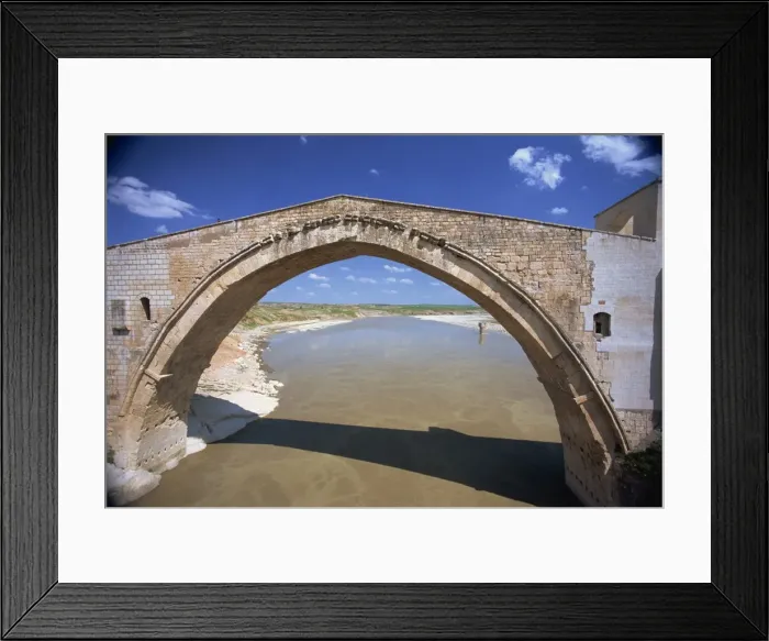 Framed Print : Single arch of the Malabadi Bridge built by Artukid Framed Print : Single arch of the Malabadi Bridge built by Artukid