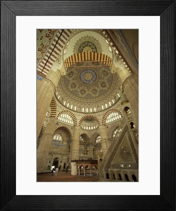 Framed Print : Interior of the Selimiye Mosque at Edirne Framed Print : Interior of the Selimiye Mosque at Edirne