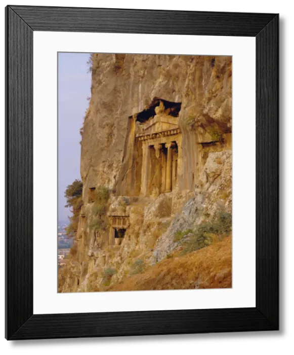 Framed Print : Lycian rock tombs (circa 400 BC) Framed Print : Lycian rock tombs (circa 400 BC)