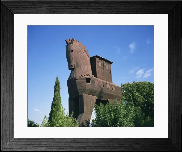 Framed Print : Exterior of the replica Trojan Horse Framed Print : Exterior of the replica Trojan Horse
