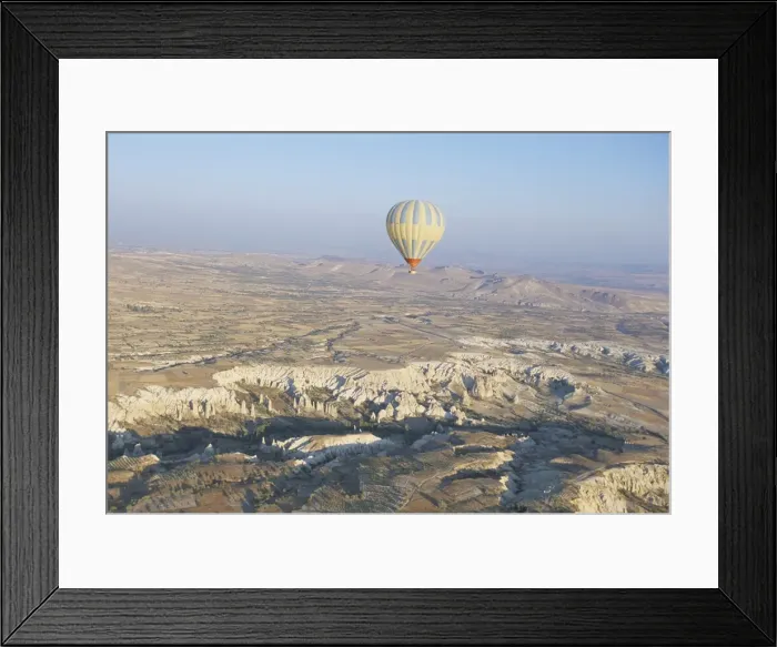 Framed Print : Hot air ballooning over rock formations Framed Print : Hot air ballooning over rock formations