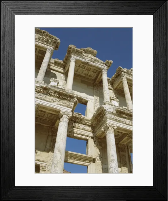 Framed Print : Reconstructed facade of the Library of Celsus Framed Print : Reconstructed facade of the Library of Celsus