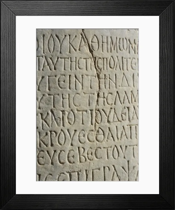 Framed Print : Close-up of inscription Framed Print : Close-up of inscription