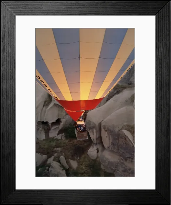 Framed Print : Hot air balloon flight over Cappadocia Framed Print : Hot air balloon flight over Cappadocia