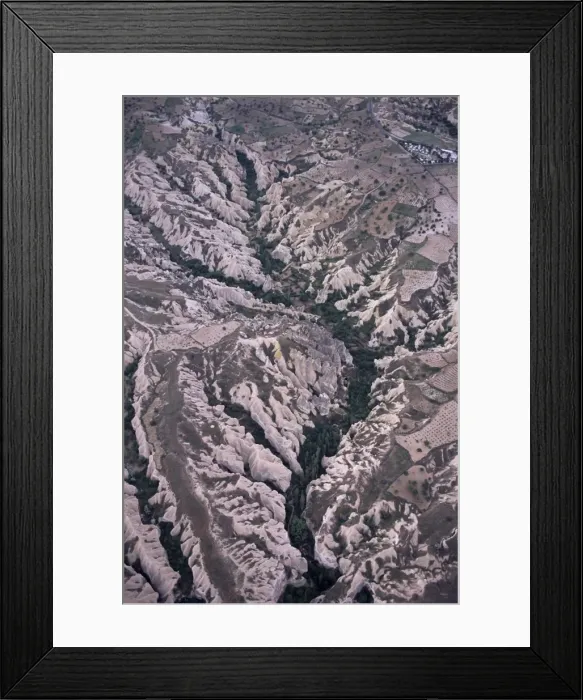 Framed Print : Looking down from hot air balloon Framed Print : Looking down from hot air balloon