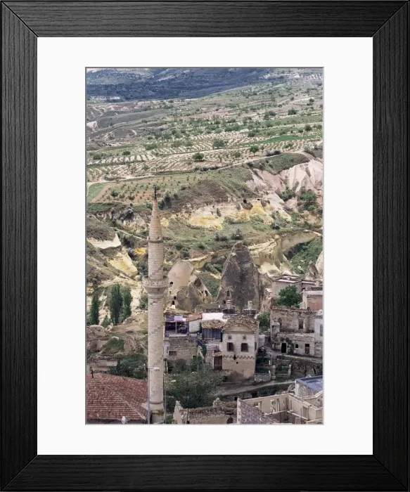 Framed Print : Minaret, volcanic tuff pillars and erosion surrounding Goreme Framed Print : Minaret, volcanic tuff pillars and erosion surrounding Goreme