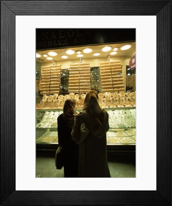 Framed Print : Women looking at gold in the Grand Bazaar Framed Print : Women looking at gold in the Grand Bazaar