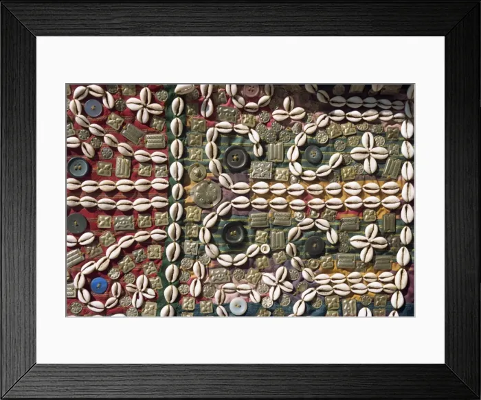 Framed Print : Cowries, beads and buttons Framed Print : Cowries, beads and buttons