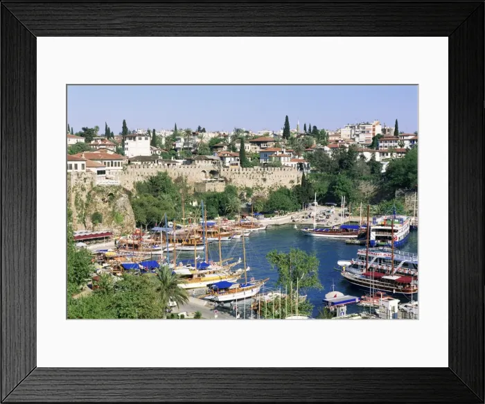Framed Print : Harbour and town Framed Print : Harbour and town