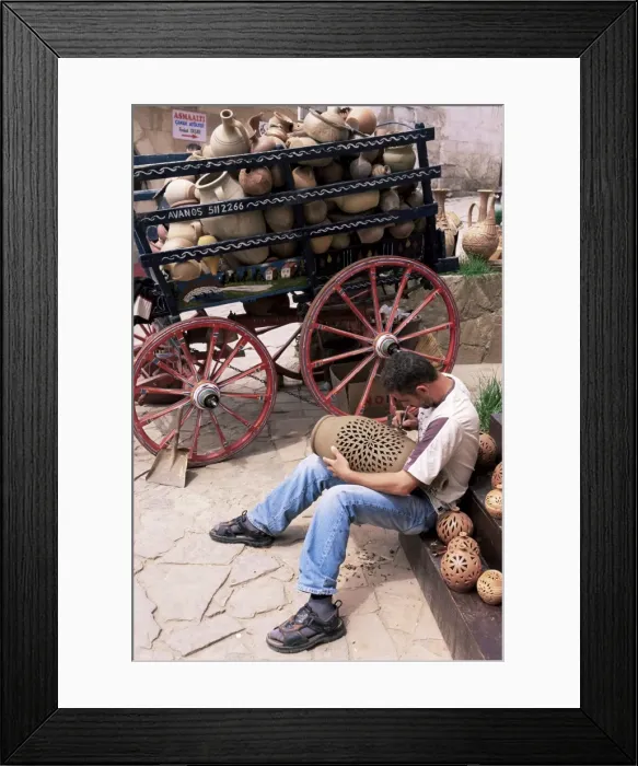 Framed Print : Decorating pottery Framed Print : Decorating pottery