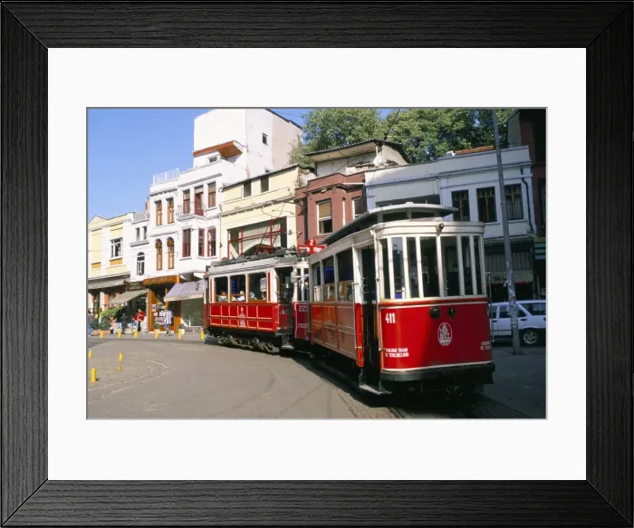 Framed Print : Trams on Istikal Cad Framed Print : Trams on Istikal Cad
