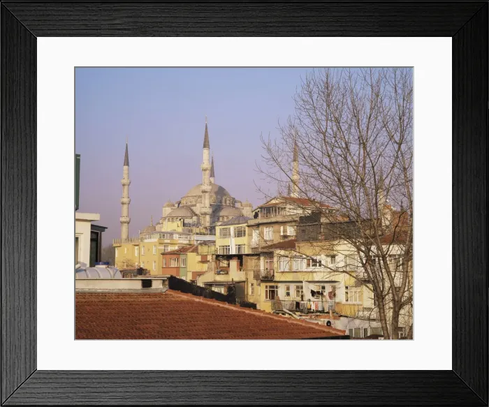 Framed Print : View of Sultanahmet quarter and the Blue Mosque