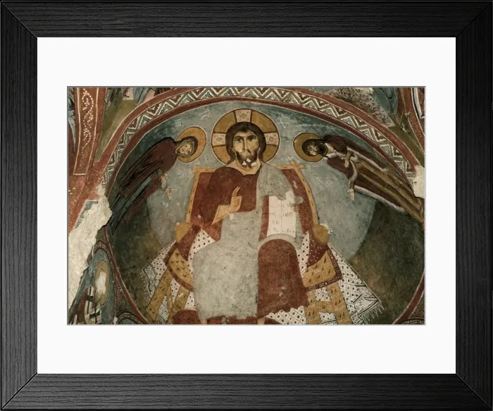 Framed Print : Christian frescoes in Sandal Church Framed Print : Christian frescoes in Sandal Church