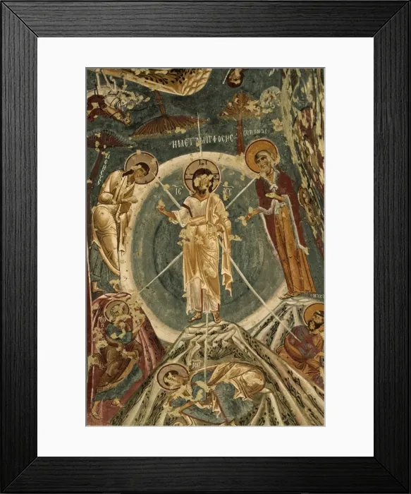 Framed Print : Religious wall paintings (frescoes) Framed Print : Religious wall paintings (frescoes)
