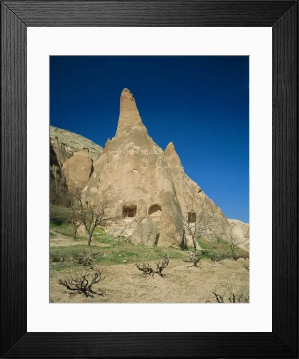 Framed Print : Monastic troglodyte (cave) dwellings carved in the rocks Framed Print : Monastic troglodyte (cave) dwellings carved in the rocks