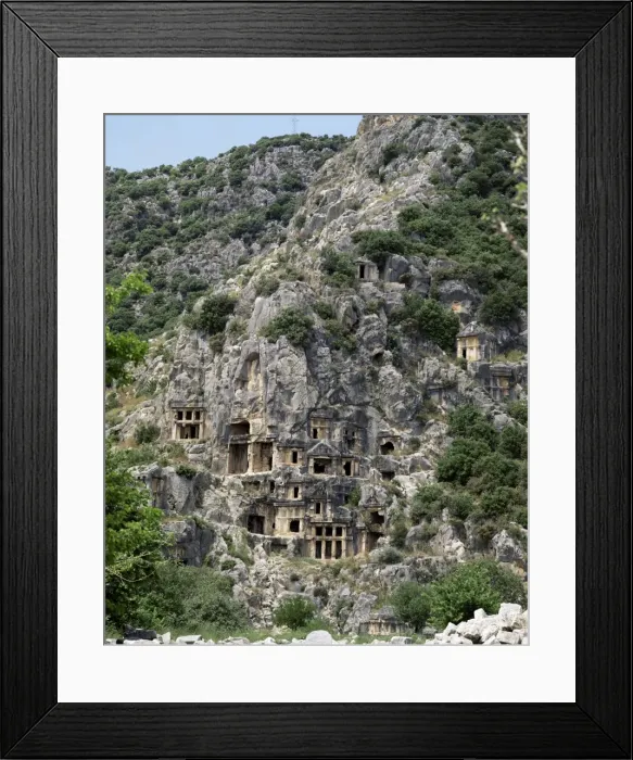 Framed Print : Rock carved Lycian tombs Framed Print : Rock carved Lycian tombs