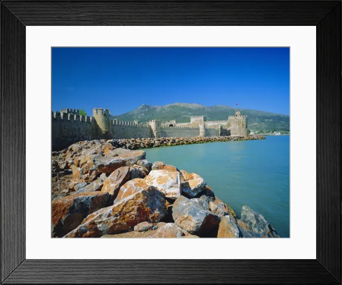Framed Print : Walls and towers of Mamure Kalesi touching the Meditteranean Sea Framed Print : Walls and towers of Mamure Kalesi touching the Meditteranean Sea