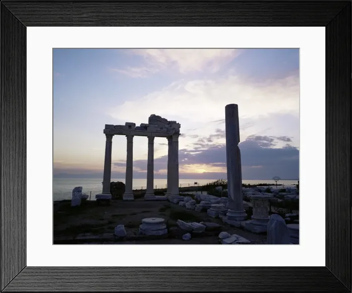 Framed Print : Apollo temple at sunset
