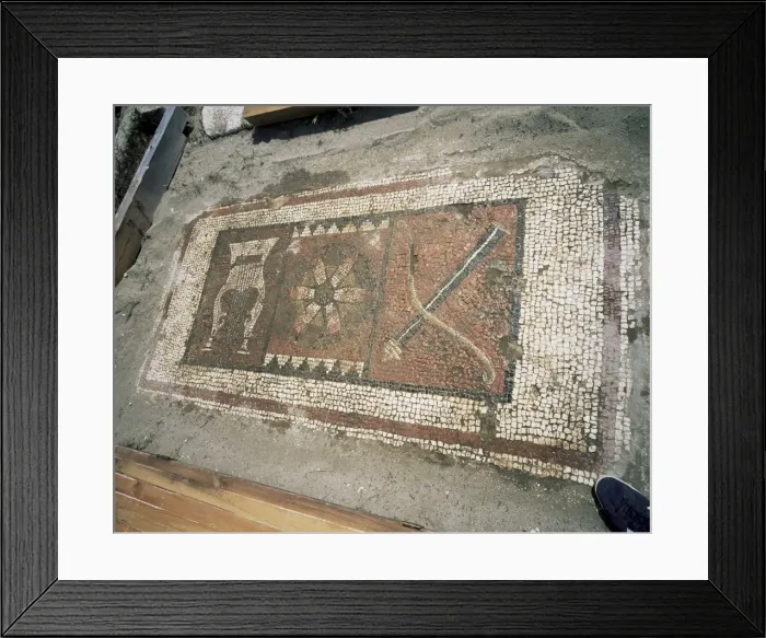 Framed Print : Mosaic representing the lyre Framed Print : Mosaic representing the lyre