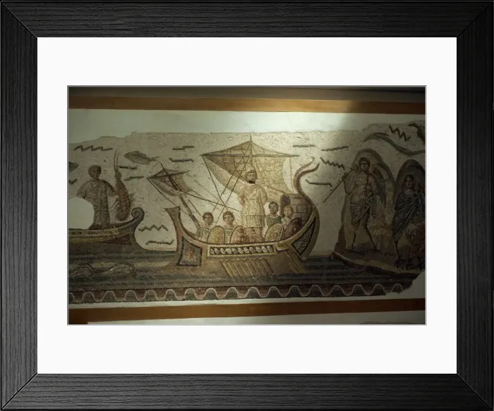 Framed Print : Mosaics at Bardo Museum Framed Print : Mosaics at Bardo Museum