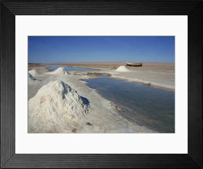 Framed Print : Piles of salt on salt flats Framed Print : Piles of salt on salt flats