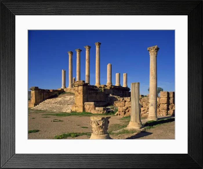 Framed Print : The Tell, Thuburbo Maius, the Roman capitol dating from c Framed Print : The Tell, Thuburbo Maius, the Roman capitol dating from c