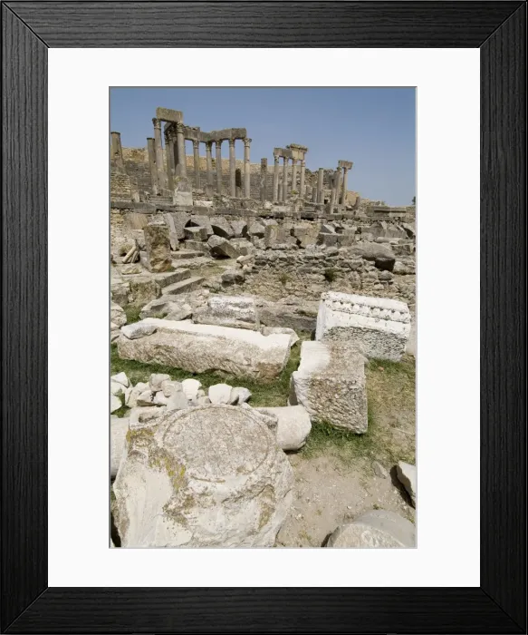 Framed Print : Ancient Roman city of Thugga (Dougga) Framed Print : Ancient Roman city of Thugga (Dougga)