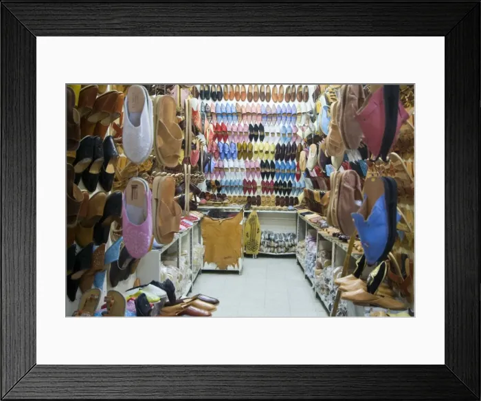 Framed Print : Shoe Market Framed Print : Shoe Market