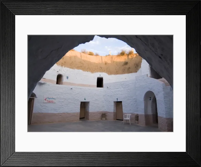 Framed Print : Underground cave dwellings Framed Print : Underground cave dwellings
