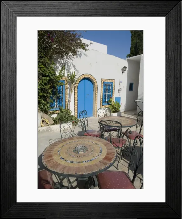 Framed Print : Sidi Bou Fares Hotel courtyard Framed Print : Sidi Bou Fares Hotel courtyard