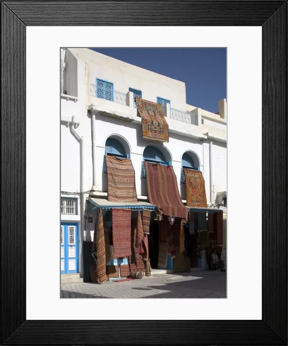 Framed Print : Carpet shop in the Medina Framed Print : Carpet shop in the Medina
