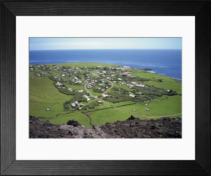 Framed Print : The settlement from the 1961 volcanic cone Framed Print : The settlement from the 1961 volcanic cone