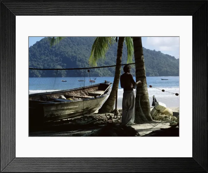 Framed Print : Fisherman, Maracas Bay Framed Print : Fisherman, Maracas Bay