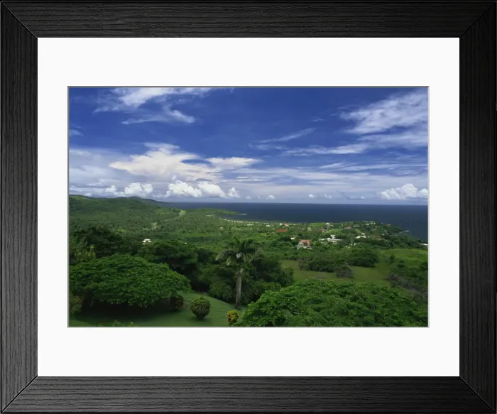 Framed Print : Aerial view over the grounds of Fort King George Framed Print : Aerial view over the grounds of Fort King George