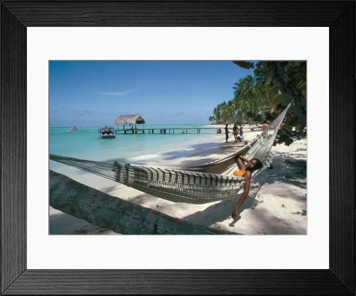 Framed Print : Hammock on the beach Framed Print : Hammock on the beach