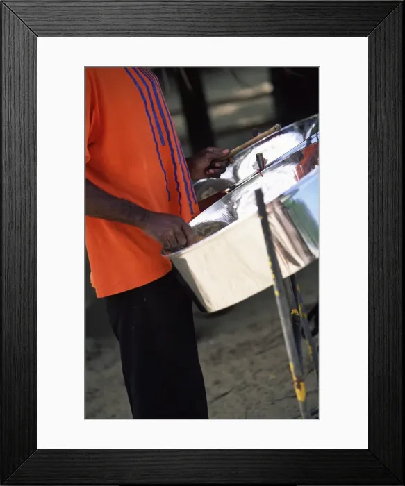Framed Print : Steel pan drummer Framed Print : Steel pan drummer