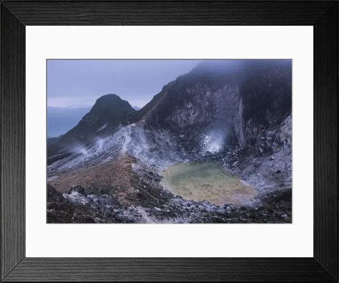 Framed Print : Crater at the top of Sibayak Volcano, an active volcano at Berastagi (Brastagi), North Sumatra Framed Print : Crater at the top of Sibayak Volcano, an active volcano at Berastagi (Brastagi), North Sumatra
