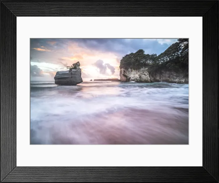 Framed Print : Cathedral Cove at sunrise, Coromandel Peninsula, North Island, New Zealand, Pacific Framed Print : Cathedral Cove at sunrise, Coromandel Peninsula, North Island, New Zealand, Pacific