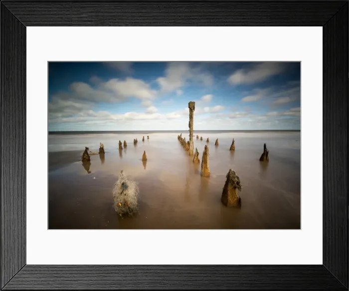Framed Print : Spurn Point, Spurn Head, Groynes, Yorkshire, England, United Kingdom, Europe