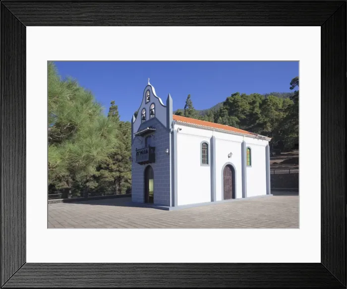 Framed Print : Ermita Virgen del Pino chapel, Canary Pine, near El Paso, La Palma, Canary Islands Framed Print : Ermita Virgen del Pino chapel, Canary Pine, near El Paso, La Palma, Canary Islands