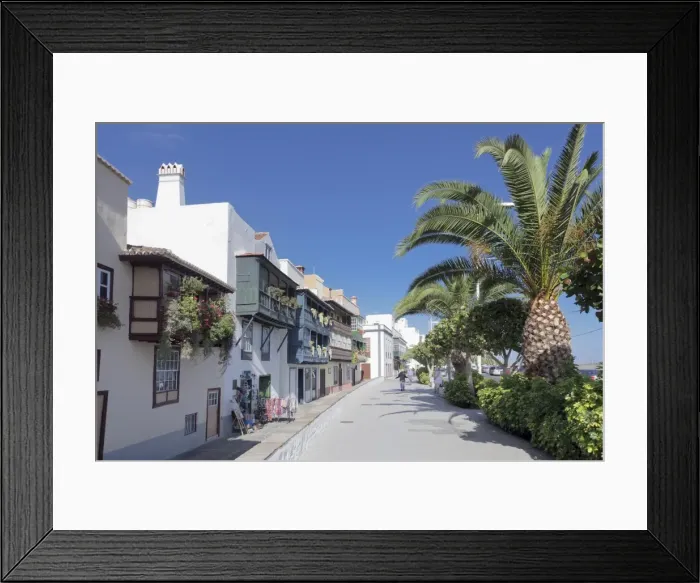 Framed Print : Los Balcones, traditional houses with wooden balconies, Avenida Maritima, Santa Cruz de la Palma Framed Print : Los Balcones, traditional houses with wooden balconies, Avenida Maritima, Santa Cruz de la Palma