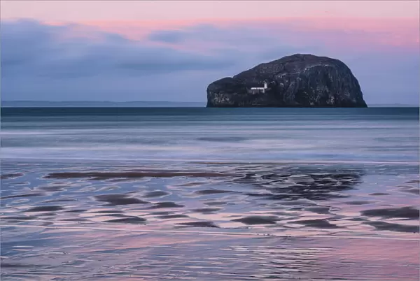 Bass Rock at sunset, Scotland, United Kingdom, Europe