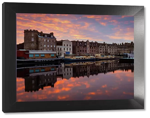 The Shore at sunrise, Leith, Edinburgh, Scotland, United Kingdom, Europe