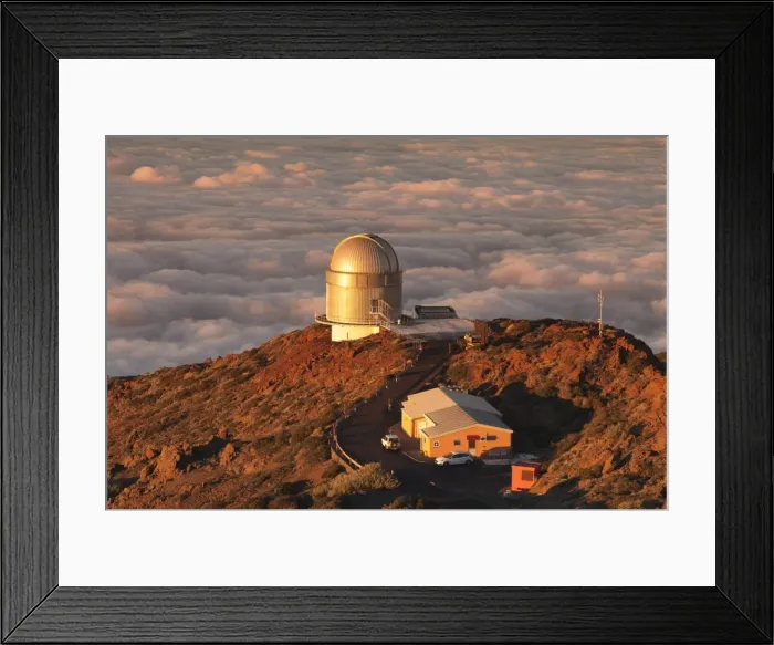 Framed Print : Observatory on Roque de los Muchachos at sunset, Parque Nacional de la Caldera de Taburiente Framed Print : Observatory on Roque de los Muchachos at sunset, Parque Nacional de la Caldera de Taburiente